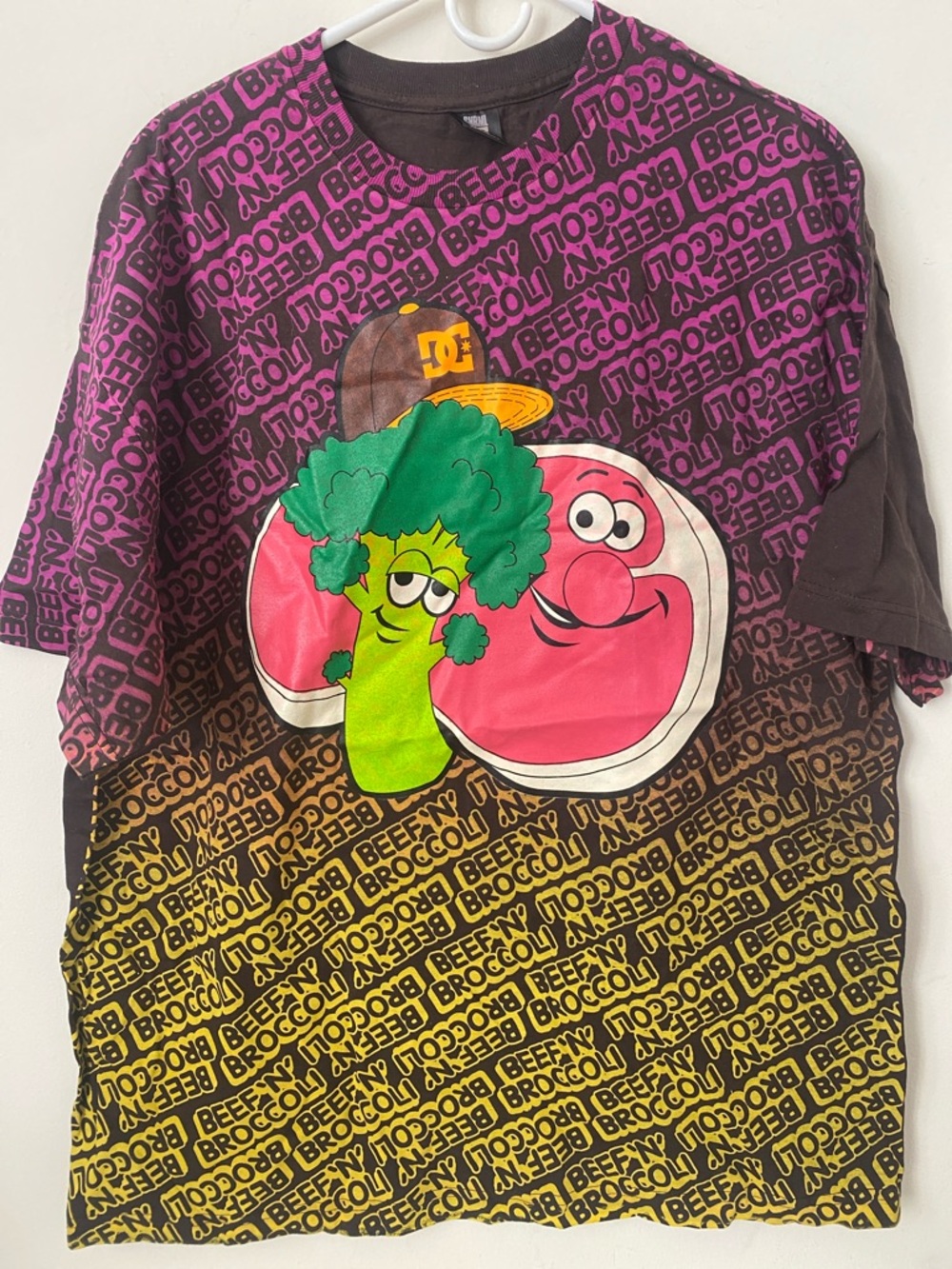 DC Short-Sleeve Tee with Beef Character & Green Broccoli